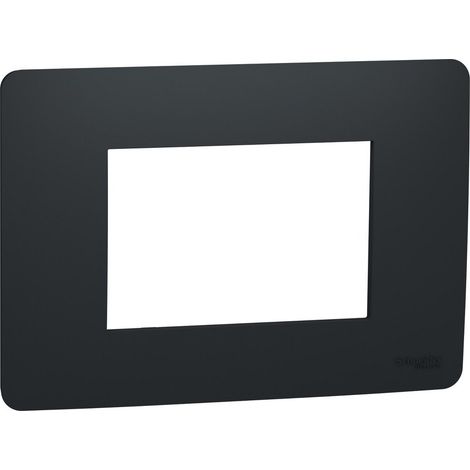 Italienische Rahmen 3 Anthrazit-Module Neues Unica Studio Schneider NU210354