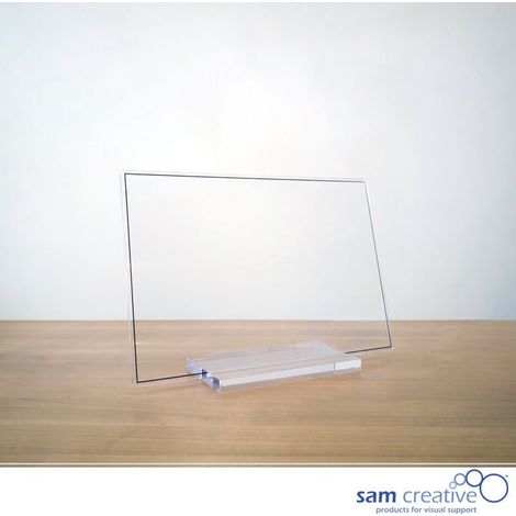 Pizarra blanca de escritorio transparente de 15x21 cm