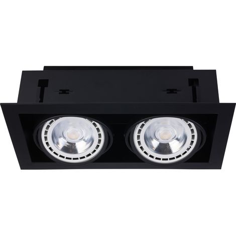 Spot encastré double Nowodvorski Downlight noir acier (1/2)