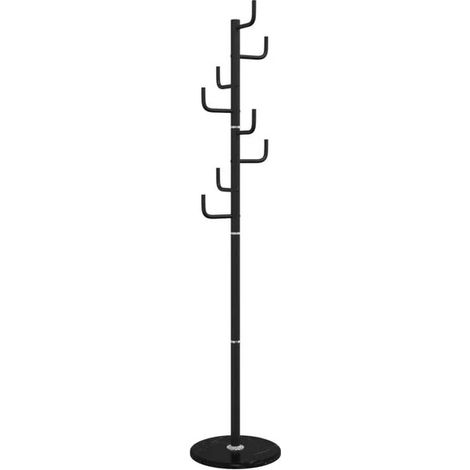 Porte-manteau noir, 183 cm, fer thermolaqué (1/5)