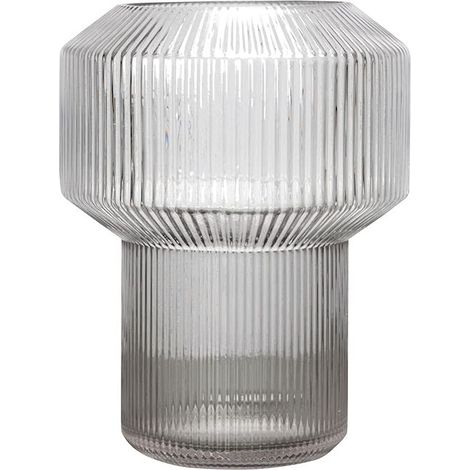 Vase en Verre Transparent Ø 18,5 x 24,5 cm Vase à Fleurs en Verre Rond Décoration de Table Salon et Table à Manger Vase Design Vase décoratif en Verre pour Fleurs fraîches ou séchées (1/2)