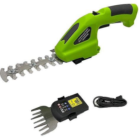 Cisaille à gazon et taille-haie électrique sans fil 2 en 1 avec batterie 2000 mAh - Outil de jardin (1/5)
