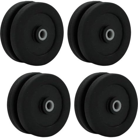 Lot de 4 roues de rechange pivotantes pour valises Pour la plupart des valises, Noir , roues de valise