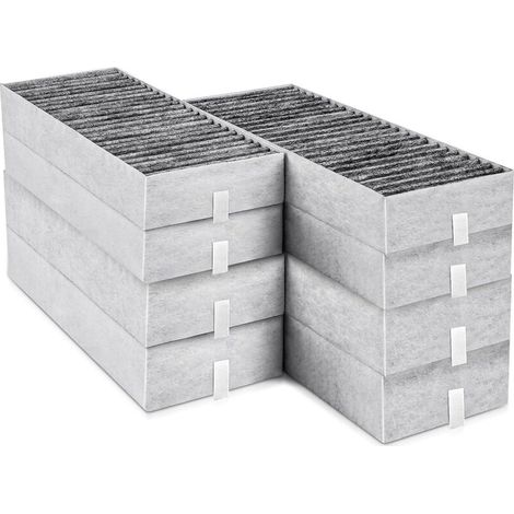 Pack of 8 activated carbon filters for extractor hoods Bosch HEZ9VRCR0 17004805 / Siemens HZ9VRCR0 17004796 / Neff Z821VR0 17004806 / Gaggenau CA282111 / Constructa CZ9VRCR0, Accessories for clean air