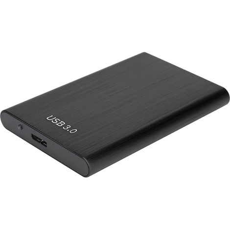 Boîtier externe pour disque dur SSD SATA USB 3.0 2,5 pouces (7-9,5 mm) pour ordinateur portable (noir) (1/5)
