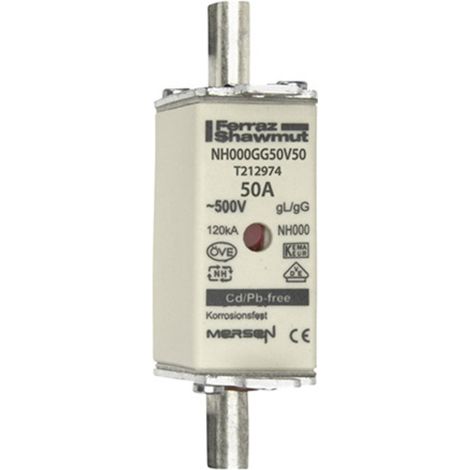 Mersen 1B651.000000 NH-Sicherung Sicherungsgröße = 000 50 A 500 V 1 St.