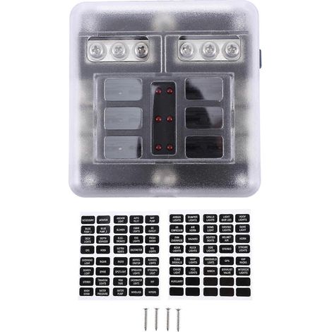 1 jeu de porte-fusibles à 6 voies pour circuit électrique, porte-fusibles pour circuit négatif, porte-fusibles pour camping-car-8.8X8.6cm