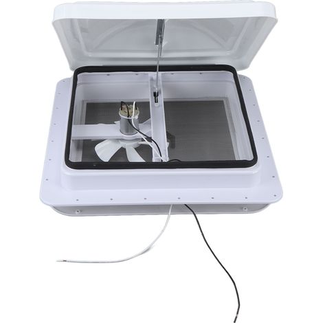 Aération de toit VR 14 pouces avec ventilateur réversible 12V, universel pour camping-car et caravane, ventilation efficace et silencieuse. (1/5)