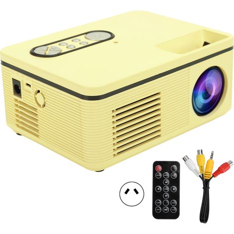 Mini projecteur LED portable 1080P HDMI multifonction pour home cinéma S361, 100-240V, fiche australienne jaune (1/5)
