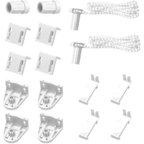 Lot de 2 supports de volet roulant 17 mm, pièces de rechange, kit de fixation pour volet roulant double, pour volets roulants occultants, volets roulants latéraux, volets roulants dou (1/4)