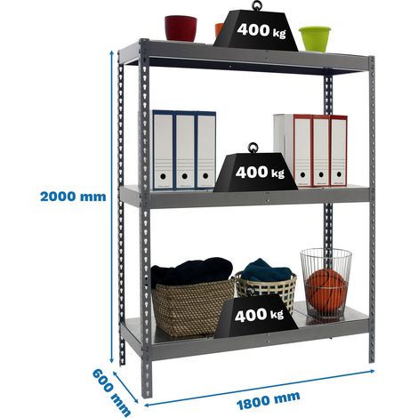 Simonrack ECOFORTE 1806-3 Metallregal grau/galvanisiert