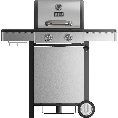 Parrilla de gas black+decker bxog7200e, 2 quemadores x 3,6 kw