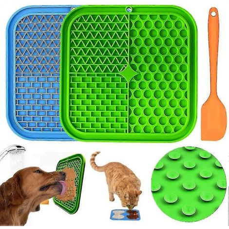 Lot de 3 tapis à lécher pour chien avec ventouse, tapis pour gamelle, tapis à lécher en silicone de qualité alimentaire (1/5)