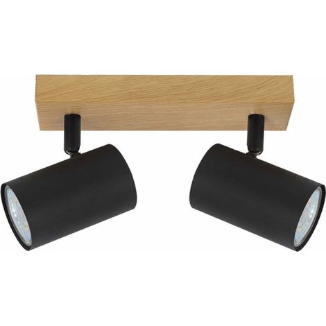 Plafoniera scandinava Reality Quentin 2 spot GU10 nera (1/3)