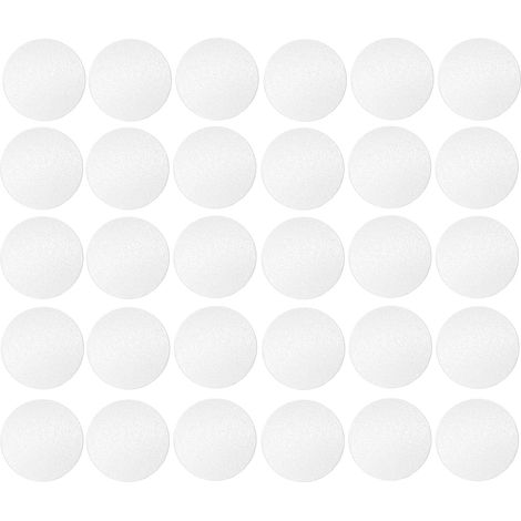 30 Cache-vis adhésifs - Blanc PE - Diamètre 20mm - Finition meubles et sols - Intérieur maison et bureau (1/3)