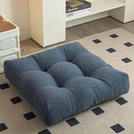 Coussin d'assise carré et chaud - les salles à manger et les cuisines (bleu marine - 56 cm x 56 cm - adapté à une utilisation adulte dans les bureaux (1/5)