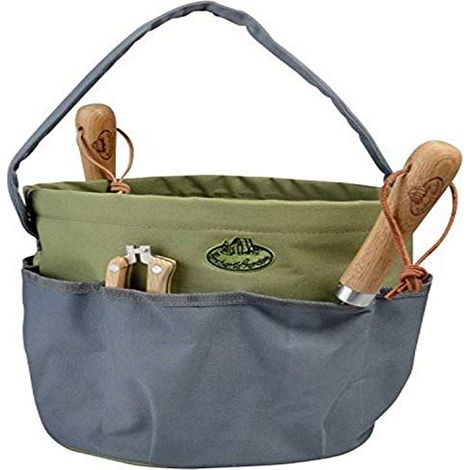 Esschert Design GT89 Borsa degli attrezzi per giardino rotonda grigia (1/4)