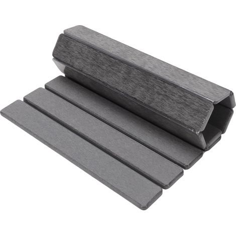 Tapis égouttoir à vaisselle en pierre pour plan de travail, en terre de diatomées, pliable, absorbant et multifonctionnel, gris. (1/5)