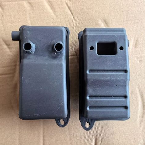 Schalldämpfer BR420 für BR340, BR380, BR420 und SR420. Metallschalldämpfer zur Reduzierung des Abgasgeräuschs. Kompatibel mit STIEL Abluftventilatoren der Modelle BR340, BR380 und BR420.