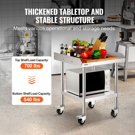 Table de Travail en Acier Inoxydable 61x61x75 - 2 cm (1/5)
