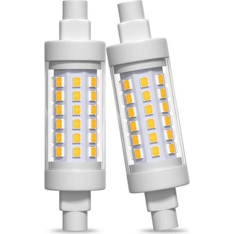 R7S 78mm LED 10W Blanc Naturel 4000K. J78 R7S LED Linéaire Projecteur Équivalent à une Ampoule Halogène pour Lampadaire. l’éclairage de paysage. sécurit. AC 220V-240V(Lot de 2) (1/5)