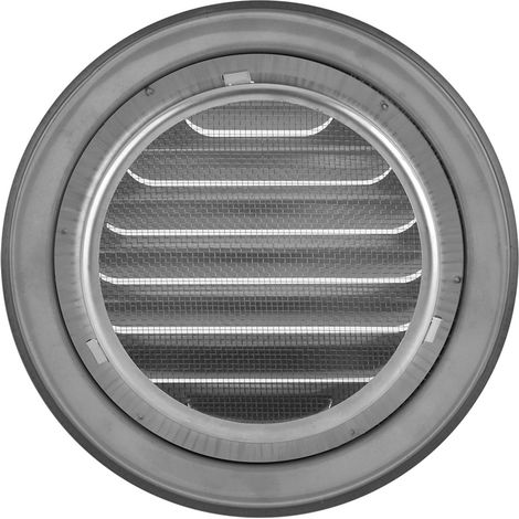 Grille d'aération plate en acier inoxydable de 100 mm de diamètre pour la ventilation extérieure résistante au vent, à la pluie et aux insectes. (1/5)