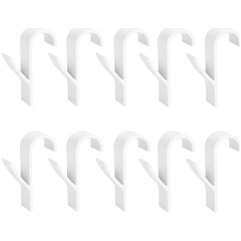 Lot de 10 crochets pour radiateurs ronds, porte-serviettes, radiateurs, crochets polyvalents pour radiateurs ronds, porte-serviettes, chauffage, crochets en ABS, pour tous les radiateurs (1/4)