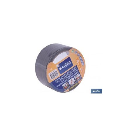 Schwarzes Gewebeband, 190 Mikron, 50 mm x 25 m, selbstklebend und wasserdicht