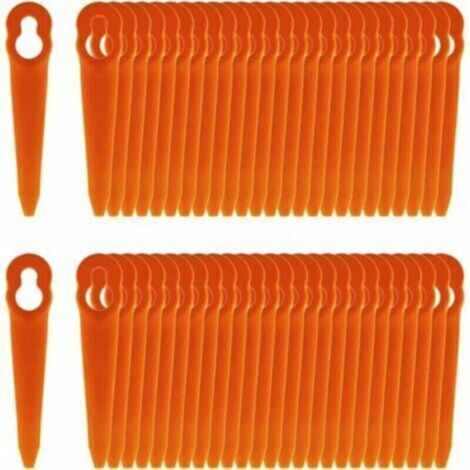 Lot de 100 lames de rechange en plastique compatibles avec STIHL Polycut 2-2 Polycut 3-2 FSA 45 FSA 57 FSE 52 débroussailleuse, débroussailleuse SWIFT 40 V (1/4)