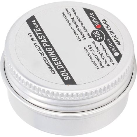 Pâte à souder à la colophane, flux de soudure basse température sans nettoyage, accessoires de soudage, blanche, 30 g (1/5)