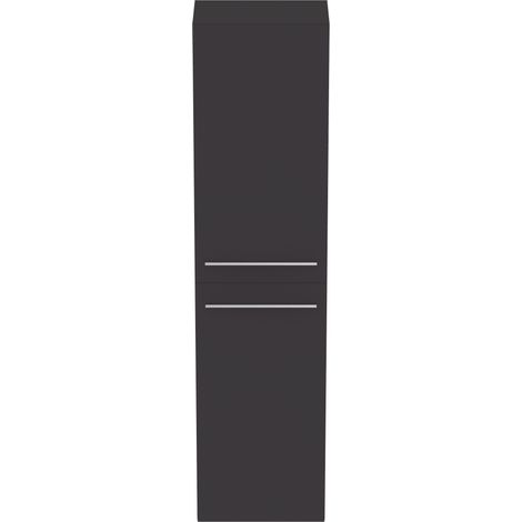 Ideal Standard i.Life A - Armario alto para baño 40x30x160 cm, 2 puertas izquierda/derecha, gris de carbon mate T5260NV (1/3)