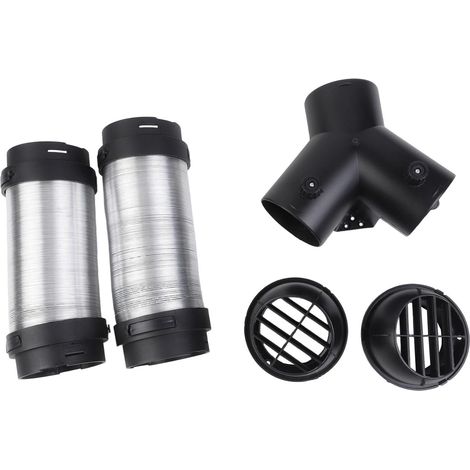 Kit de tuyau chauffage 75 mm flexible en aluminium 80 cm pour à (1/5)
