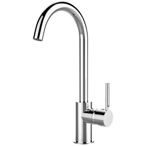 Miscelatore Cucina Monocomando Canna Alta in Ottone Cromato – Serie MC (1/2)