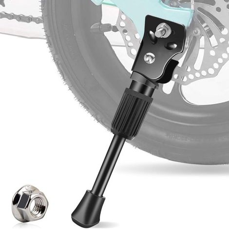 Cavalletto per bicicletta per bambini da 14 pollici, cavalletto regolabile, supporto per asse posteriore in alluminio, cavalletto per MTB, facile da montare, nero (1/5)