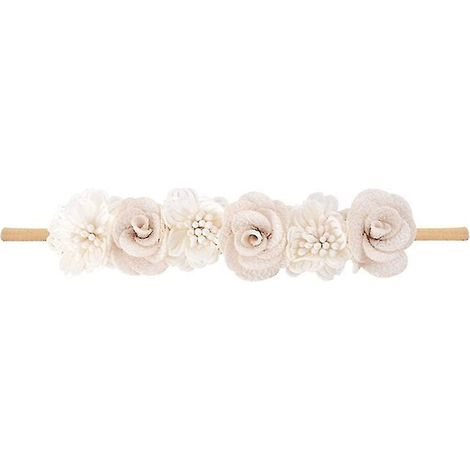 Baby-Stirnband mit künstlicher Blume, aus weichem und elastischem Nylon, Prinzessinnenstil, niedlich, für Neugeborene und Kleinkinder (C-1) (1/5)