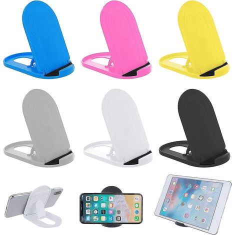 (6 Couleurs) Support De Tlphone Pliable 6 Pices, Support De Tlphone Rglable, Ajustement Universel Pour Tous Les Tlphones Et Tablettes.