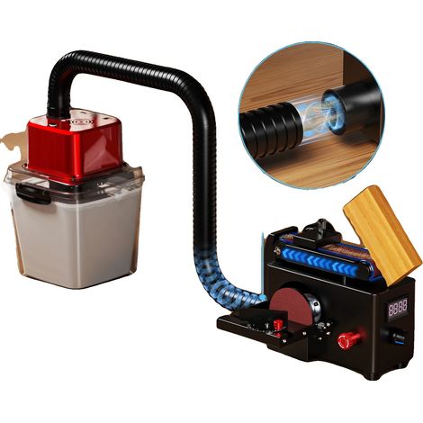 Smerigliatrice multifunzione con nastro abrasivo regolabile e aspiratore (1/2)
