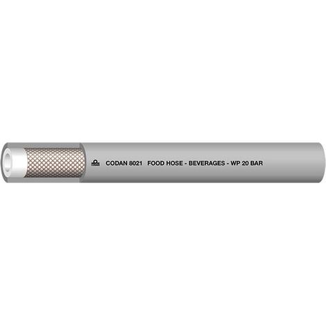 Tuyau Gris, Blanc RS PRO, diamètre interne: 9.5mm, longueur 25m, pour Aliments, boisson ( Prix pour 1 )