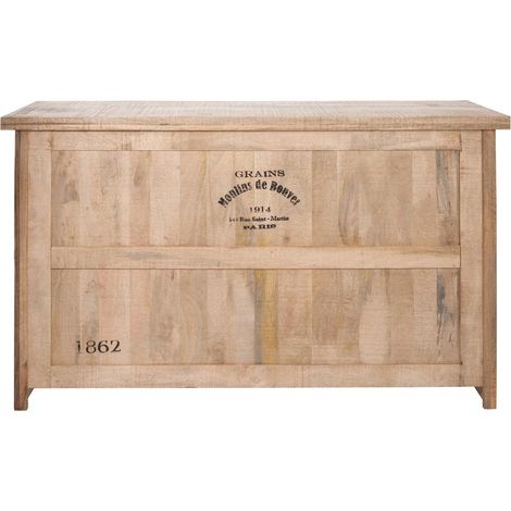 Bar en Bois 3 Tiroirs "Theodore" 180cm Naturel (1/5)