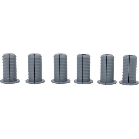 Gaine passe-mur caoutchouc Ø7mm Gris Lot de 6 (1/5)