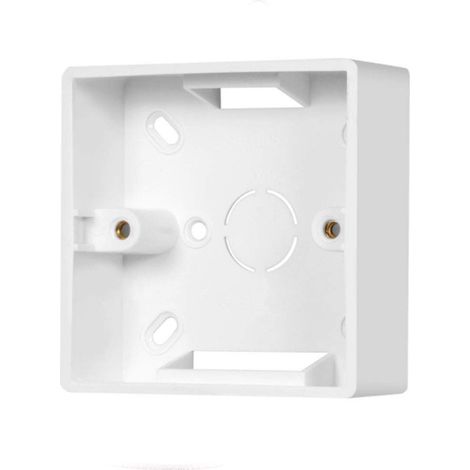 SHINING HOUSE86 Type Cadre en saillie pour boîte de jonction Faceplate Single Socket 86 x 86 x 34 mm Blanc Boîte en saillie (1/5)