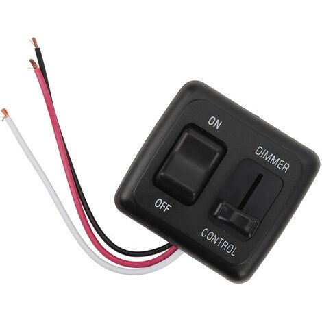 Interruptor basculante de 12 V CC con regulador de intensidad en la parte superior para tiras de luces LED/halógenas/incandescentes para autocaravanas, coches y camiones. (1/5)