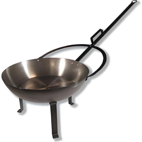 Poêle profonde avec manche renforcé et pieds coloris noir - Ø 50 cm