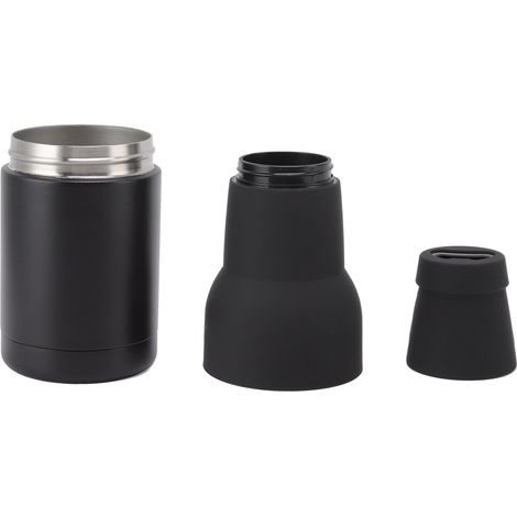 Canette Isotherme Double Paroi en Acier Inoxydable Noire avec Ouvre-Bouteille pour Camping et Extérieur