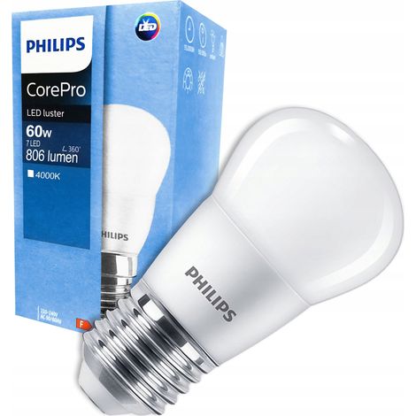 Lampadina LED E27 P45 7W 4000K CorePro Ball PHILIPS (1/5)