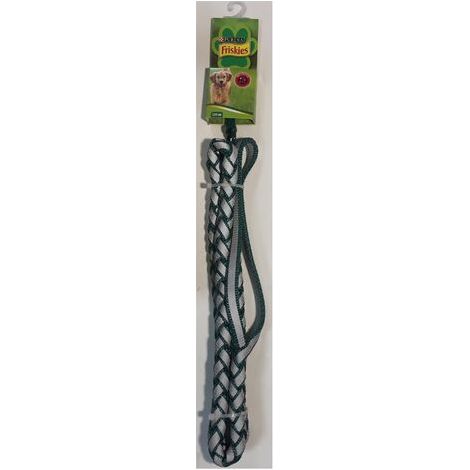 Laisse 120cm Vert Réfléchissante en nylon - Friskies Purina (1/2)