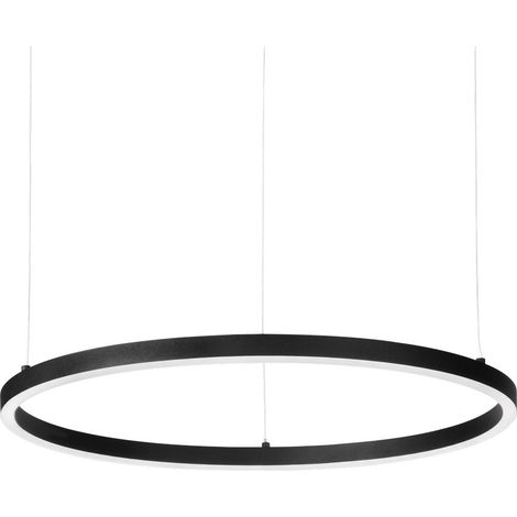 Ideal Lux ORACLE SLIM Plafonnier LED rond intégré non gradable 2700 K 70 cm Noir