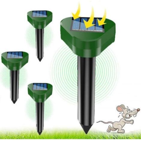 Repellente a ultrasuoni solare per talpe e roditori – IP66 impermeabile – Frequenza 400-1000 Hz – Autonomia 3-5 giorni (1/5)