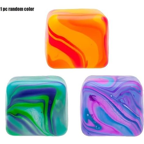 Cube anti-stress rotatif Needoh Jouet de relaxation à motifs tourbillonnants pour l'anxiété, le TDAH et l'autisme Stimulation sensorielle et motricité fine (1/4)