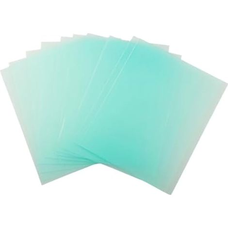 Lot de 10 caches d'objectif de casque de soudage en polycarbonate 138 x 126 mm - Plaque de protection transparente pour masque de soudage de remplacement (120 x 95 mm) (1/5)